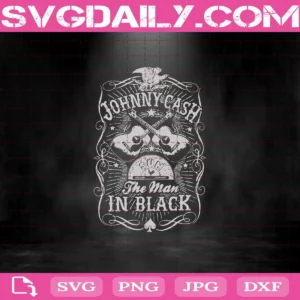 Johnny Cash The Man In Black Music Svg