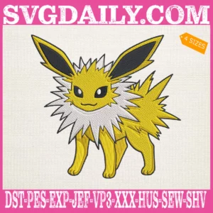 Jolteon Pokemon Embroidery Design