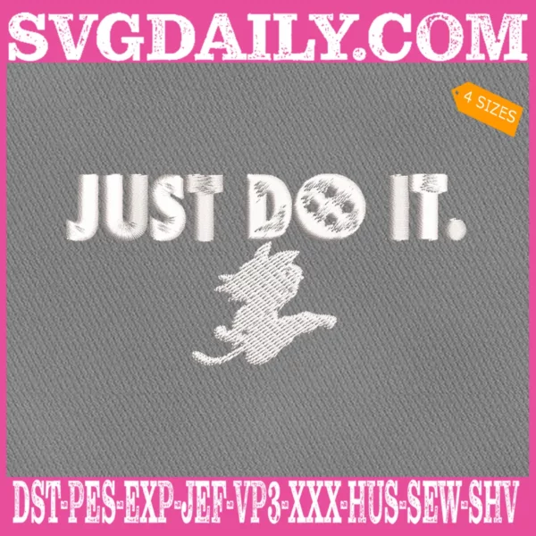 Just Do It Goku Embroidery Design