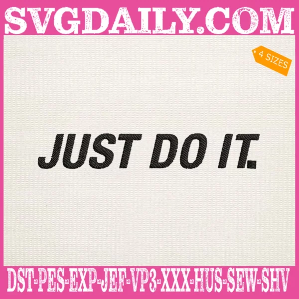 Just Do It Logo Embroidery Files