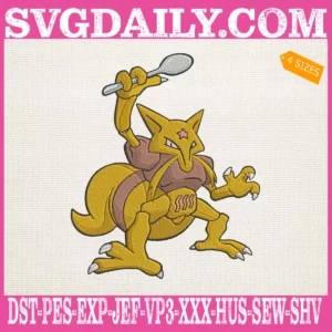 Kadabra Pokemon Embroidery Design
