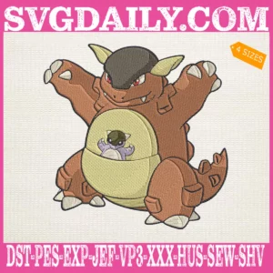 Kangaskhan Pokemon Embroidery Design
