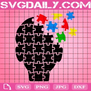 Kid Portrait Autism Svg