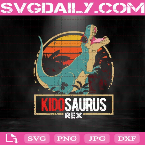 Kidosaurus Svg, Toddlers Birthday Retro Svg