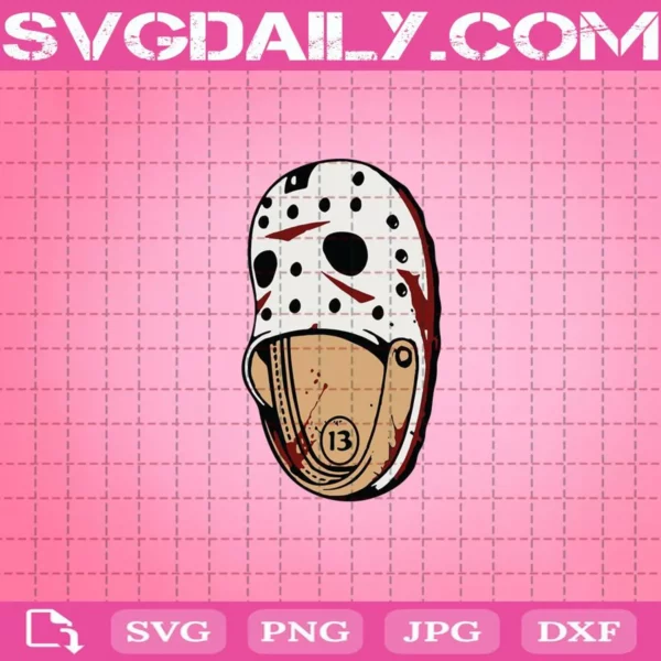 Killer Friday The 13Th Jason Voorhees The Crocs As Killer Mask Svg