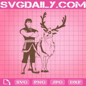 Kristoff And Sven Svg