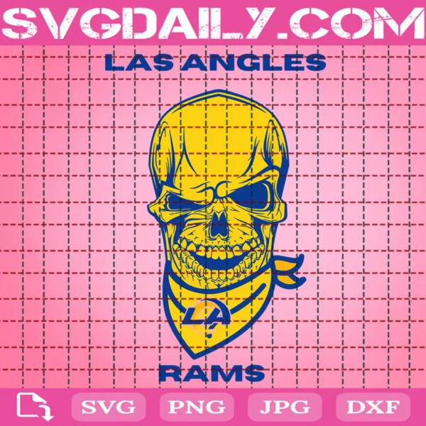 Las Angeles Rams Skull Svg