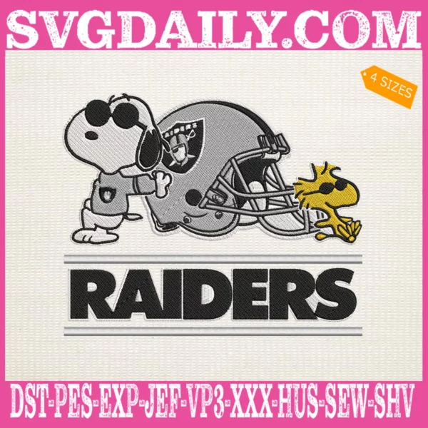 Las Vegas Raiders Snoopy Embroidery Files