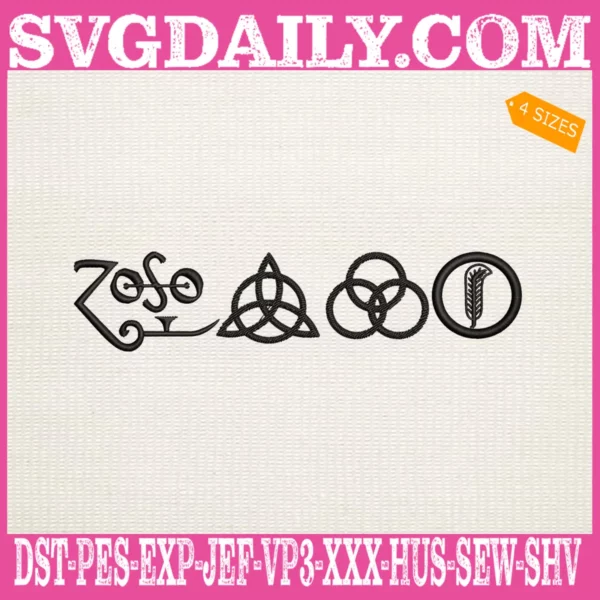Led Zeppelin Logo Embroidery Design