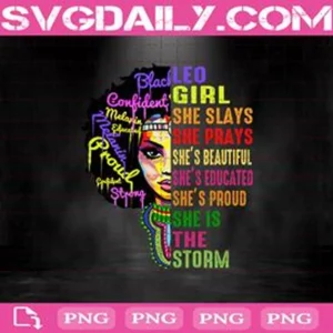 Leo Girl She Slays She Prays Png