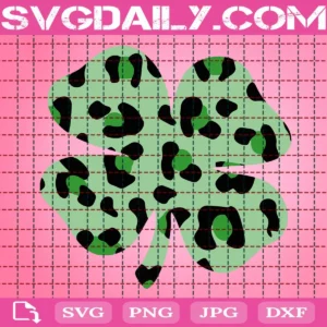 Leopard Shamrock Svg