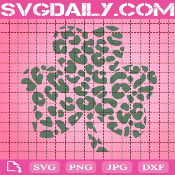 Leopard Shamrock Svg