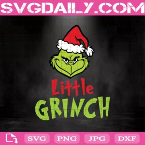 Little Grinch Santa Hat Svg