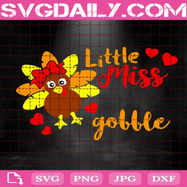 Little Miss Gobble Gobble Svg