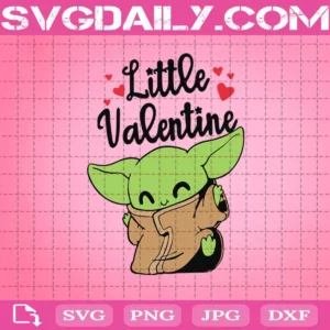 Little Valentine Baby Yoda Svg