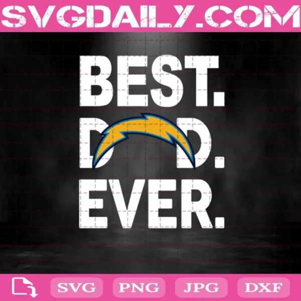 Los Angeles Chargers Best Dad Ever Svg