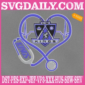 Los Angeles Kings Heart Stethoscope Embroidery Files