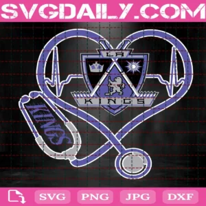 Los Angeles Kings Heart Stethoscope Svg