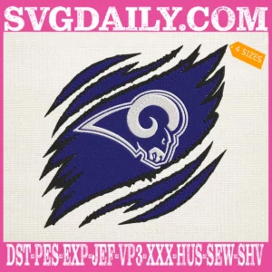 Los Angeles Rams Embroidery Design