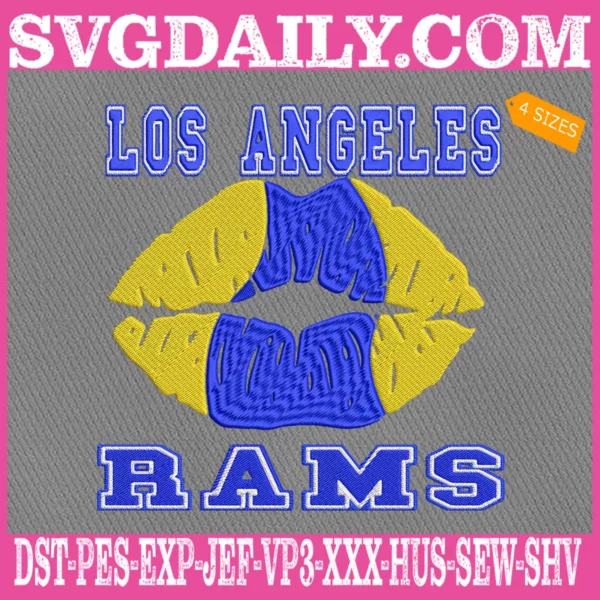 Los Angeles Rams Lip Embroidery Files