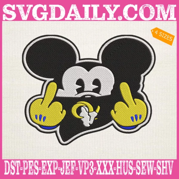 Los Angeles Rams Mickey Mouse Embroidery Files