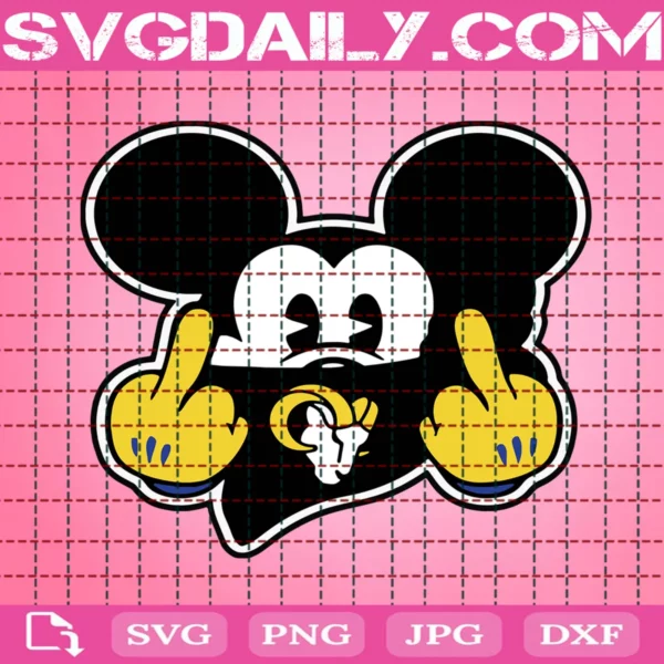 Los Angeles Rams Mickey Mouse Svg