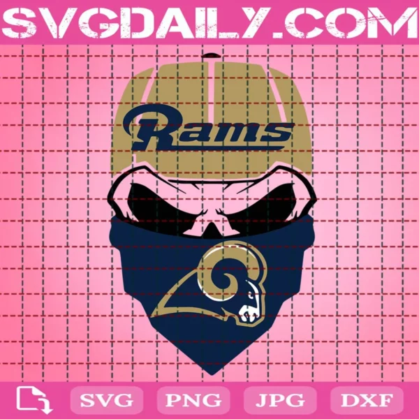 Los Angeles Rams Skull Svg