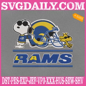 Los Angeles Rams Snoopy Embroidery Files