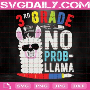 Love 3Rd No Prob-Llama Svg