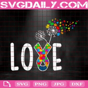 Love Autism Awareness Svg