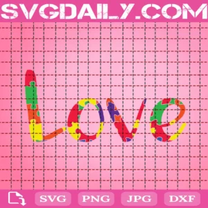 Love Autism Puzzle Svg
