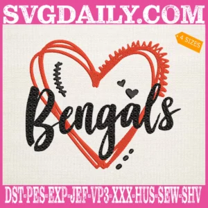 Love Bengals Embroidery Files