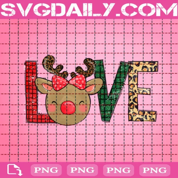 Love Christmas Deer Png