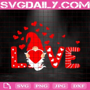 Love Gnome Svg, Gnome Svg