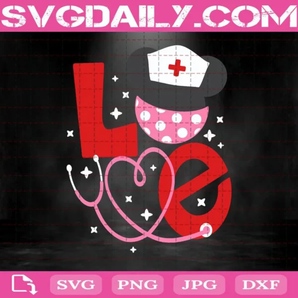 Love Minnie Nurse Svg
