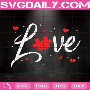 Love Puzzle Svg, Autism Svg