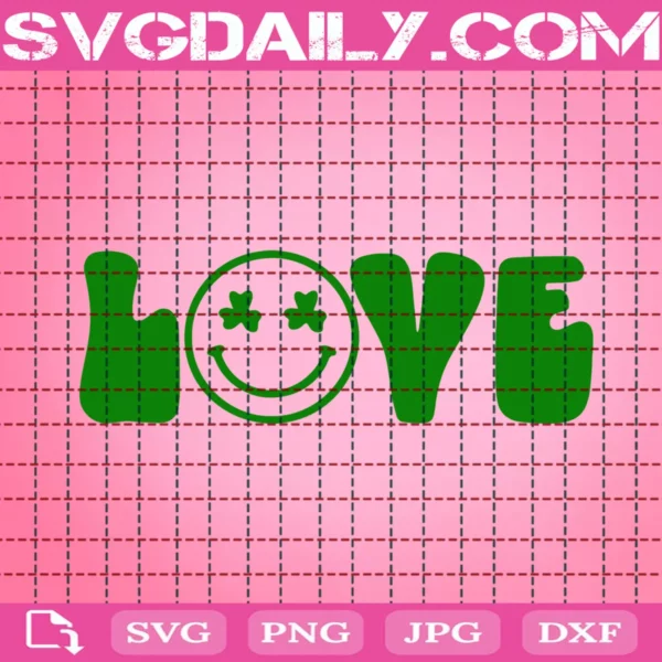 Love Shamrock Svg