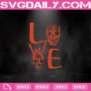 Love Skull Svg, Halloween Svg