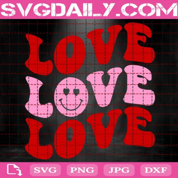 Love Smiley Face Svg