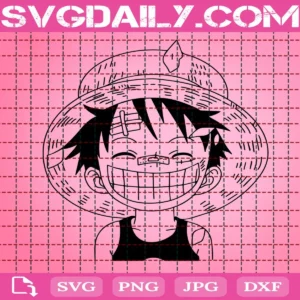 Luffy Cute Svg, One Piece Monkey D. Luffy Svg