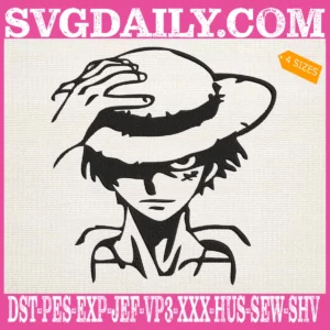 Luffy Hat Embroidery Design