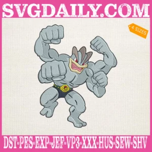 Machamp Pokemon Embroidery Design