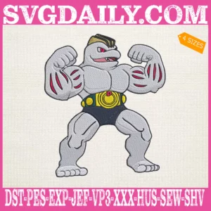 Machoke Pokemon Embroidery Design