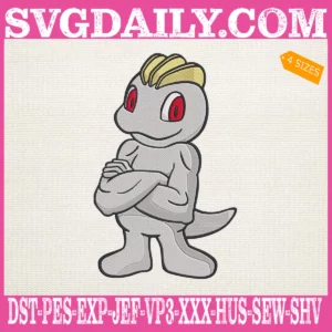 Machop Pokemon Embroidery Design