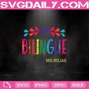 Maestra Bilingue Folkloric Flowers Svg