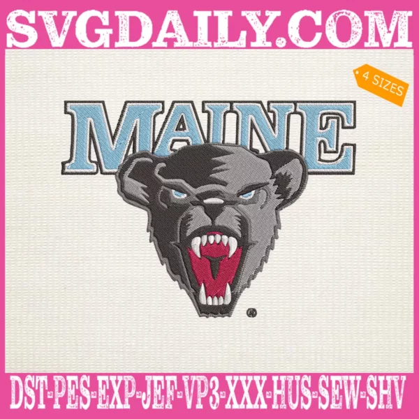 Maine Black Bears Embroidery Machine