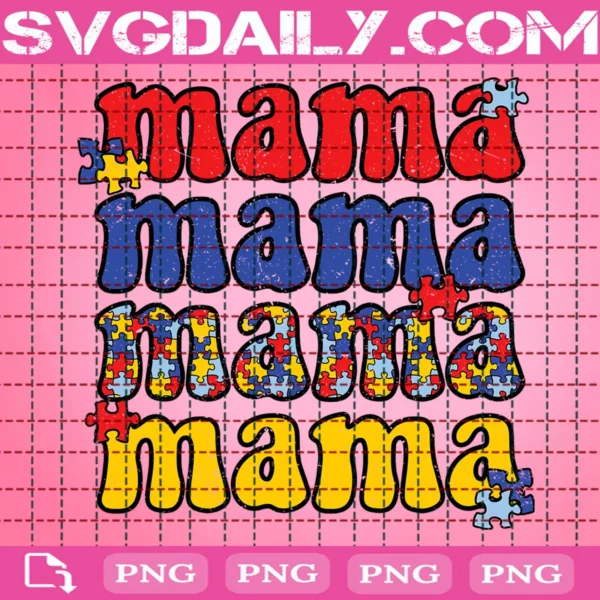 Mama Autism Png, Autism Mom Png