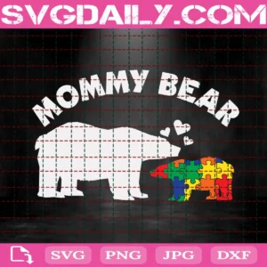 Mama Bear Autism Awareness Svg