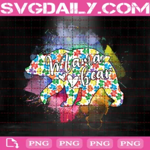 Mama Bear Autism Png