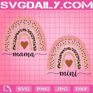Mama Mini Rainbow Svg